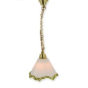 12v hanging lamp clip brass hexagonal miniature 1:12