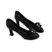 black heels, pair miniature 1:12
