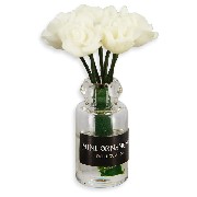 white roses in vase miniature 1:12