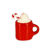 red mug with hot chocolate and candy 1:12