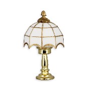 tiffany lamp white lampshade miniature 1:12