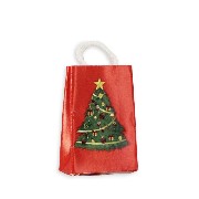 red gift bag with christmas tree 1:12