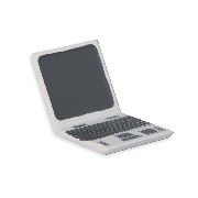 computer laptop white miniature 1:12 computer laptop white miniature 1:12