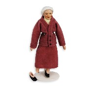 grand mother dark red for dollhouses 1:12