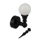 Black-tipped spherical LED wall light – broken – for 1/12 scale doll’s houses