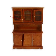 kitchen cupboard cherrywood 3 doors - damaged -miniature furniture 1:12
