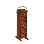 5-drawer sideboard walnut  Trianon collectible furniture 1:12