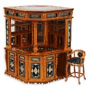 bar set with miror and counter  Trianon collectible furniture 1:24