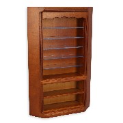 corner bookcase drawers cherrywood - DRAWERS MISSING - miniature furniture 1:12