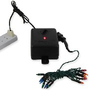 12 bulbs blinking x-mas string colored miniature 1:12