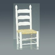 shaker side chair white miniature 1:12