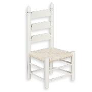 shaker side chair white miniature furniture 1:12