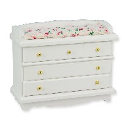 dressing table white miniature 1:12