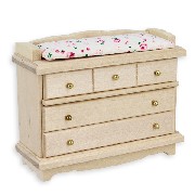 dressing table bare wood miniature furniture 1:12