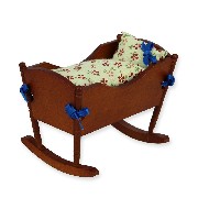 swinging craddle cherrywood miniature 1:12