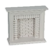 fireplace white miniature 1:12
