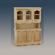 kitchen cupboard barewood 3 doors miniature 1:12