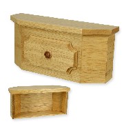 counter natural oak miniature 1:12