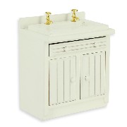 kitchen element sink white miniature 1:12