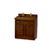 kitchen element sink walnut miniature furniture 1:12