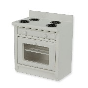 kitchen element stove white miniature 1:12