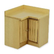 kitchen corner, natural oak miniature 1:12