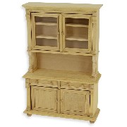 kitchen cupboard barewood 2 doors miniature 1:12