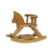 swinging horse natural oak miniature furniture 1:12