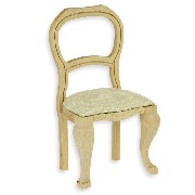 chair bare wood miniature 1:12