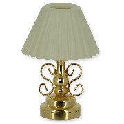 led table light brass pleated miniature 1:12