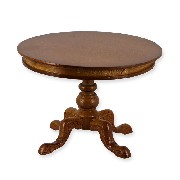 round kitchen table walnut miniature 1:12