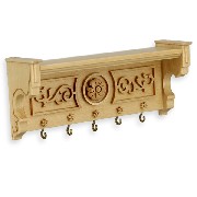 wall shelf natural oak miniature furniture 1:12