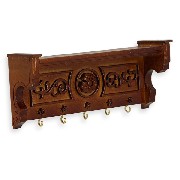 wall shelf walnut miniature furniture 1:12