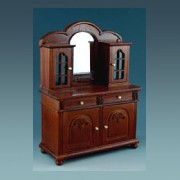 dining room w/mirror cherry miniature 1:12