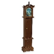 grandfather clock walnut miniature 1:12