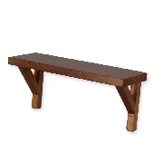 shelf walnut miniature 1:12