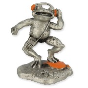 frog/walkman, pewter miniature 1:12