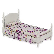 single bed white miniature furniture 1:12