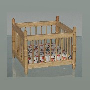 play pen natural oak miniature 1:12