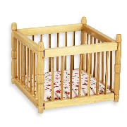 play pen natural oak miniature furniture 1:12