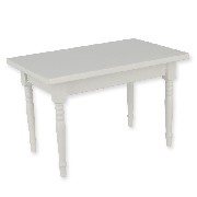 kitchen table white miniature 1:12