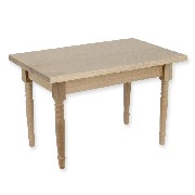 kitchen table bare wood miniature 1:12