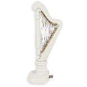 harp white miniature furniture 1:12