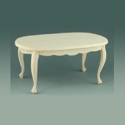 oval table bare wood miniature 1:12