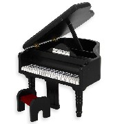 grand piano w stool black miniature furniture 1:12