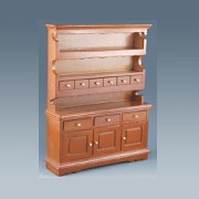 hutch w drawers cherry miniature 1:12