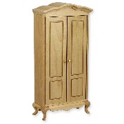 wardrobe natural oak miniature furniture 1:12