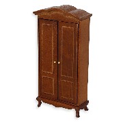wardrobe walnut miniature 1:12