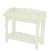 preparation table white miniature 1:12