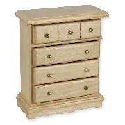 chest of drawers natural oak miniature furniture 1:12